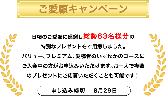 ご愛顧キャンペーン