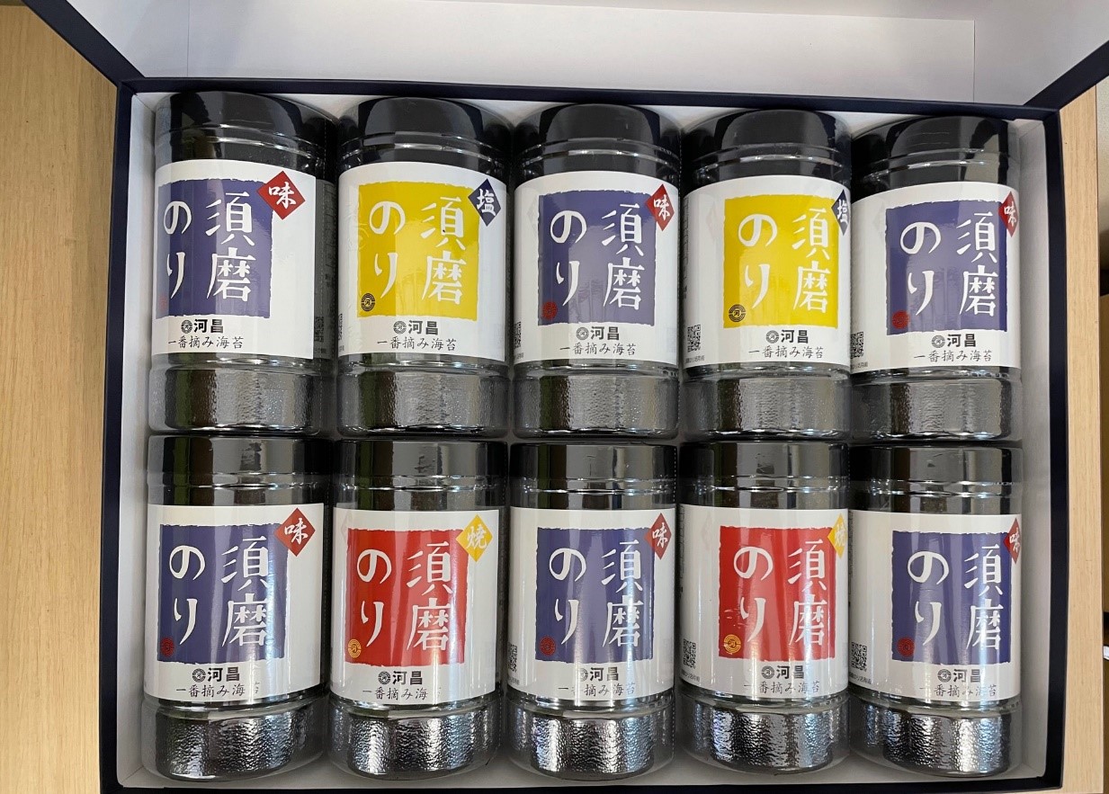 卓上一番摘み須磨のり　10本セット（味付、焼、塩海苔）
