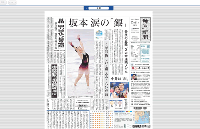 紙⾯ビューワー