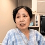 １月下旬の森脇真美さん。体を起こして取材に応じてくれた＝明石市