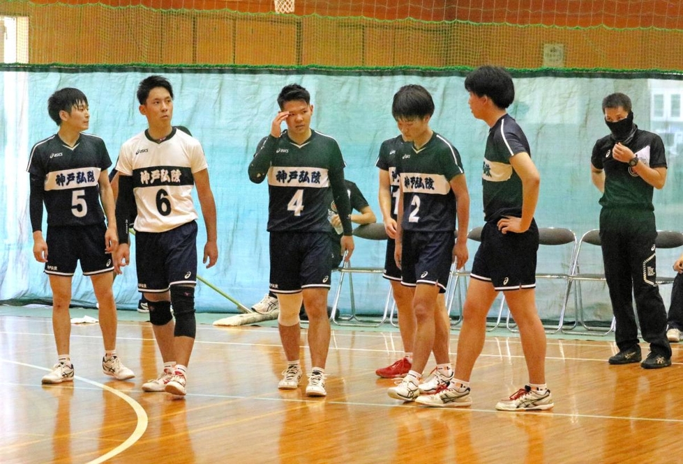 神戸弘陵学園高等学校　神戸弘陵　男子バレーボール部　バレーボール　練習着　ピステ 神戸新聞NEXT｜映像・写真｜写真ニュース特集｜2020県高校総体